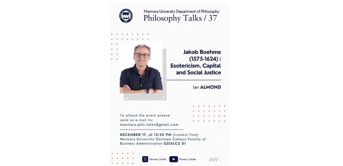 Jakob Boehme (1575-1624): Esotericism, Capital and Social Justice - Prof. Ian Almond